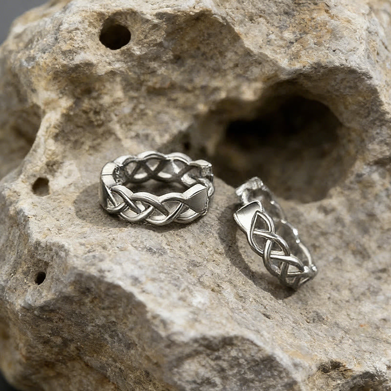 WorldNorse Keltischer Knoten Braided Hoop Earrings - image 5