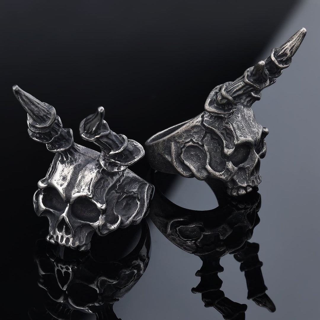WorldNorse Occult Skull Candle Ring - 70mm - image 0
