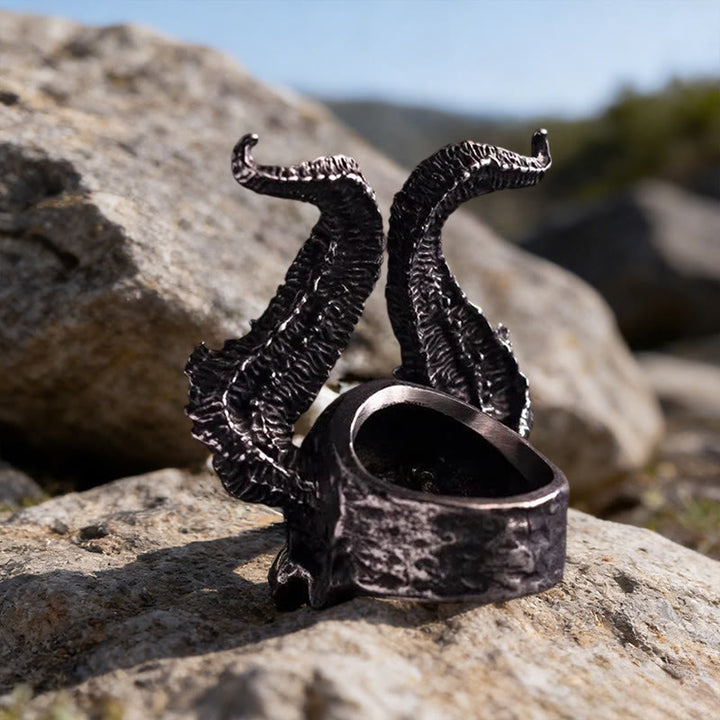WorldNorse Widderhörniger Dämonenschädelring - image 6