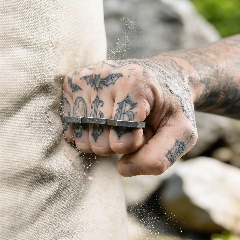 WorldNorse Minimalistischer Sechseck-Bandring - image 5