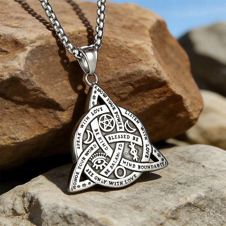 WorldNorse Viking Triquetra Mystic Necklace - Silber - image 3