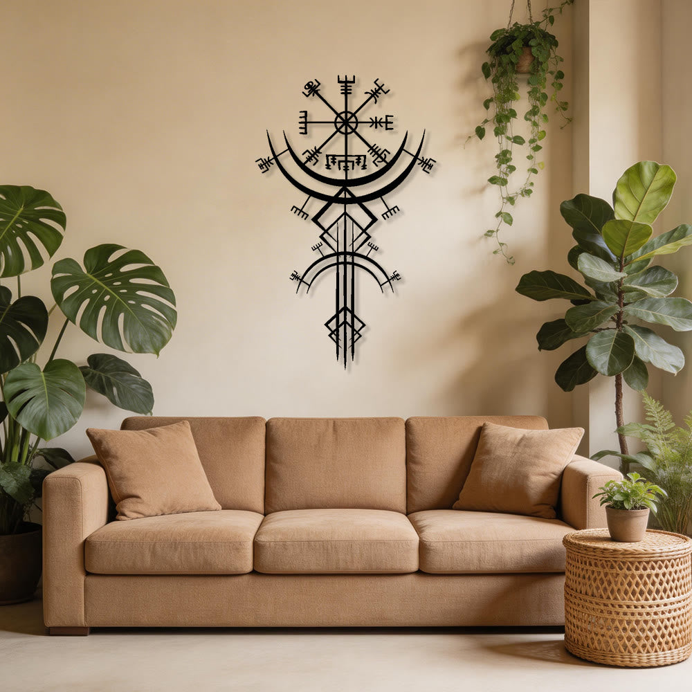 WorldNorse Vegvisir Kompass Speer Metall Wanddekoration - image 5