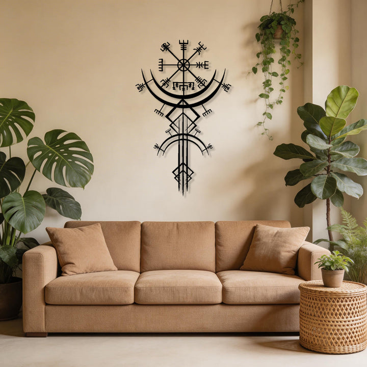 WorldNorse Vegvisir Kompass Speer Metall Wanddekoration - image 5