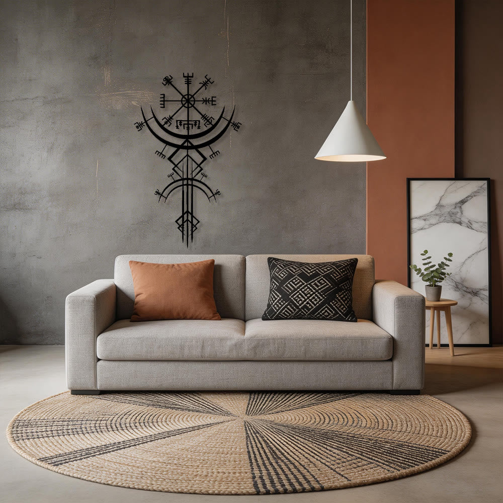 WorldNorse Vegvisir Kompass Speer Metall Wanddekoration - image 6