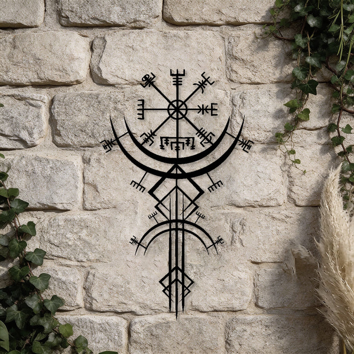 WorldNorse Vegvisir Kompass Speer Metall Wanddekoration - image 4