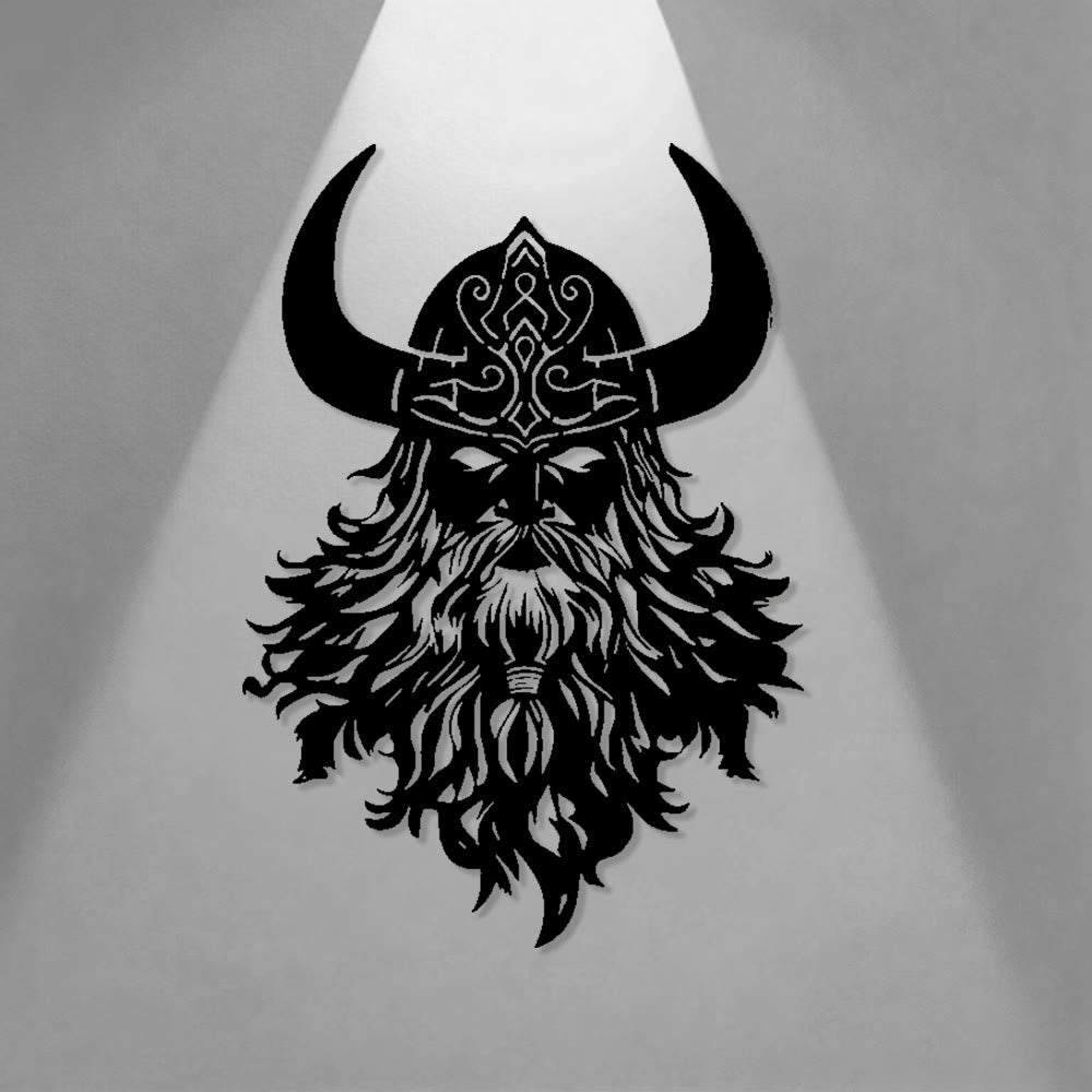 WorldNorse Wikinger Gehörnter Krieger Metall Wanddekoration - image 0