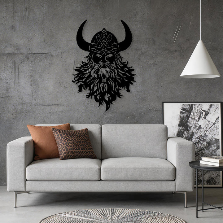 WorldNorse Wikinger Gehörnter Krieger Metall Wanddekoration - image 6