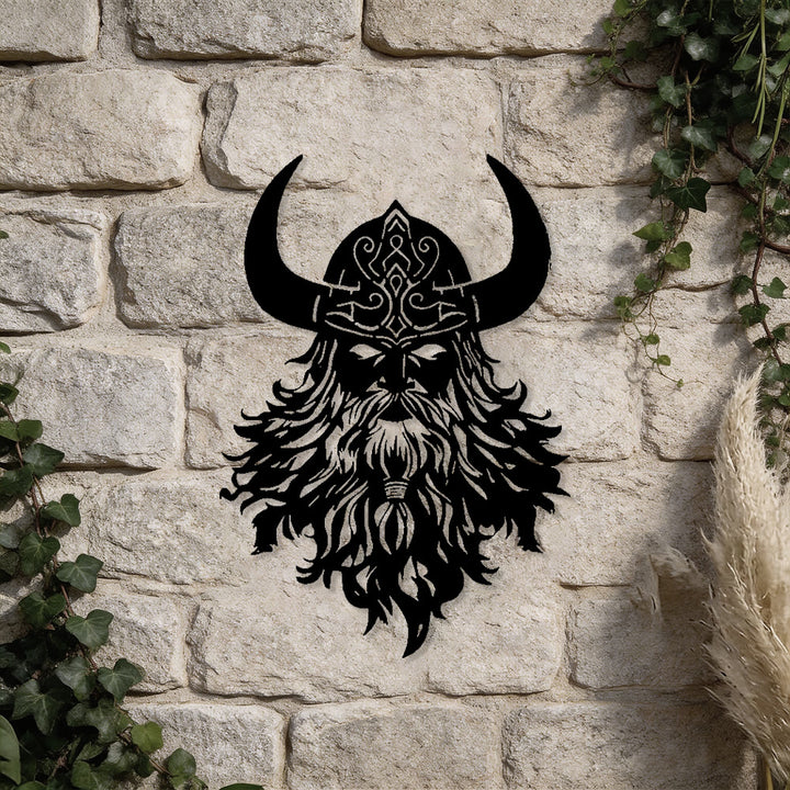 WorldNorse Wikinger Gehörnter Krieger Metall Wanddekoration - image 4