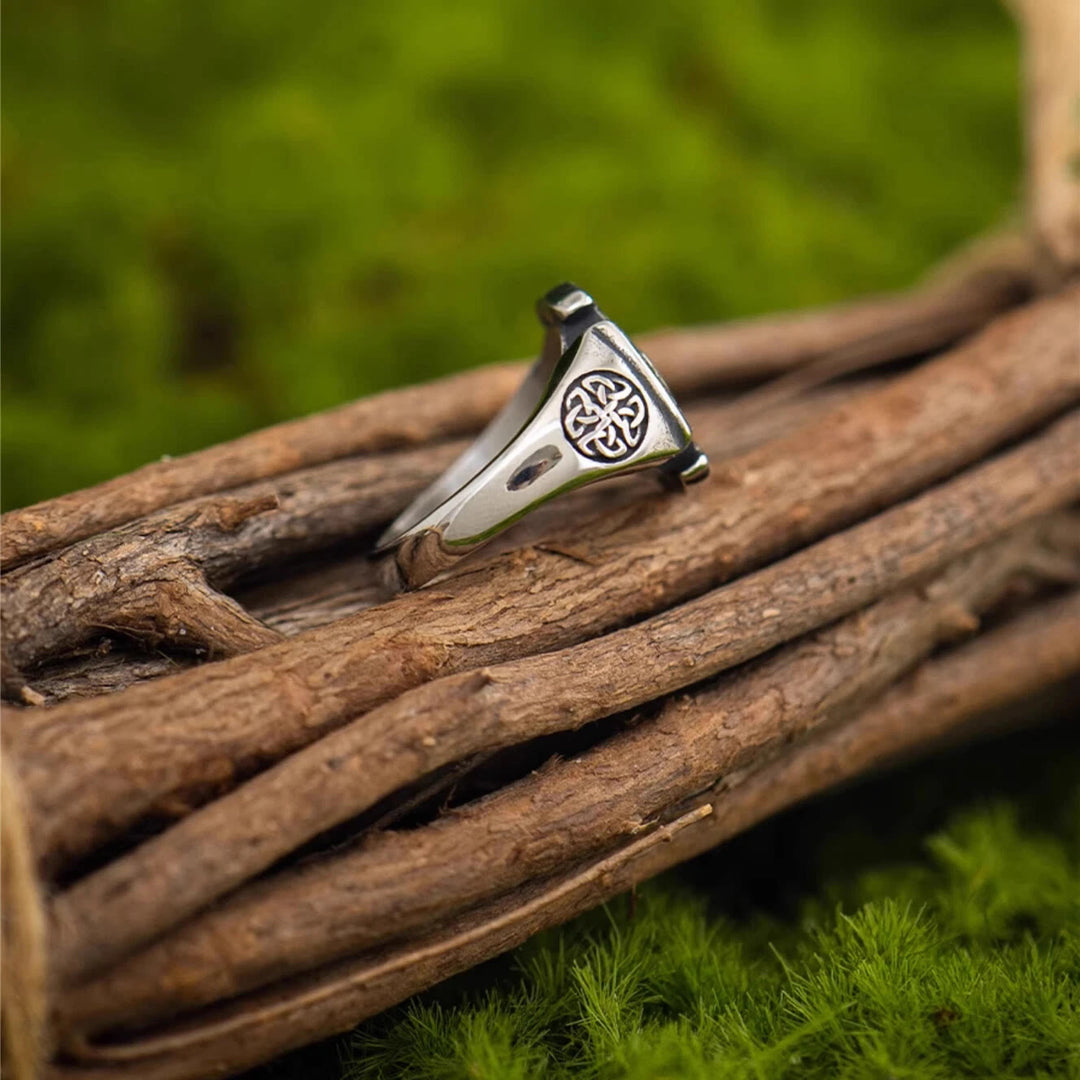 WorldNorse Vintage Keltischer Knoten Kreuz verstellbarer Ring - image 3
