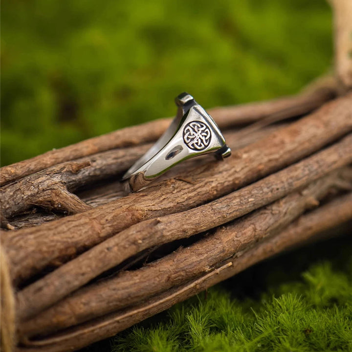 WorldNorse Vintage Keltischer Knoten Kreuz verstellbarer Ring - image 3