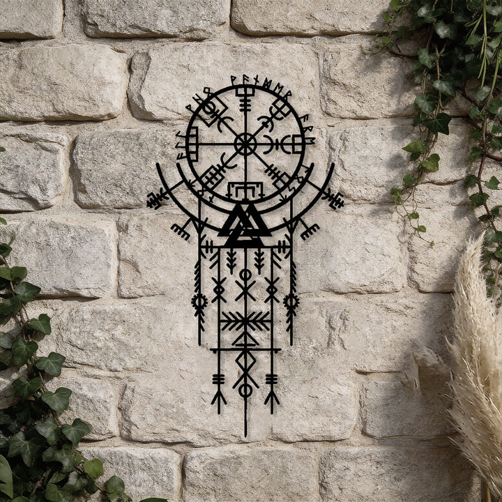 WorldNorse Nordischer Rune Valknut Talisman Metall-Wanddekoration - image 4