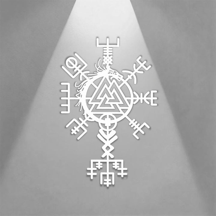 WorldNorse Viking Vegvisir Valknut Jormungandr Metall-Wanddekoration - image 7
