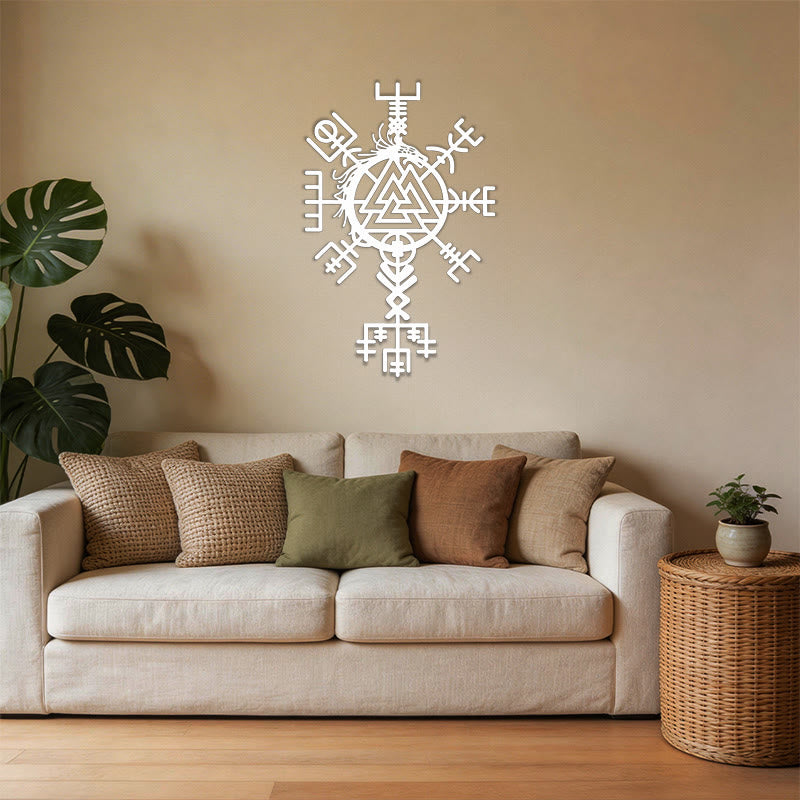 WorldNorse Viking Vegvisir Valknut Jormungandr Metall-Wanddekoration - image 11