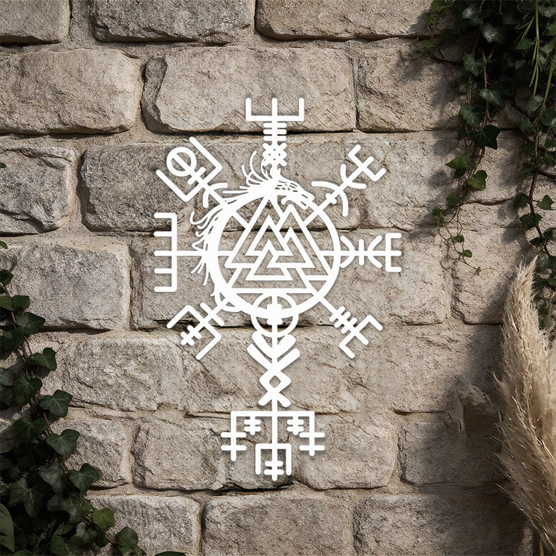 WorldNorse Viking Vegvisir Valknut Jormungandr Metall-Wanddekoration - image 10