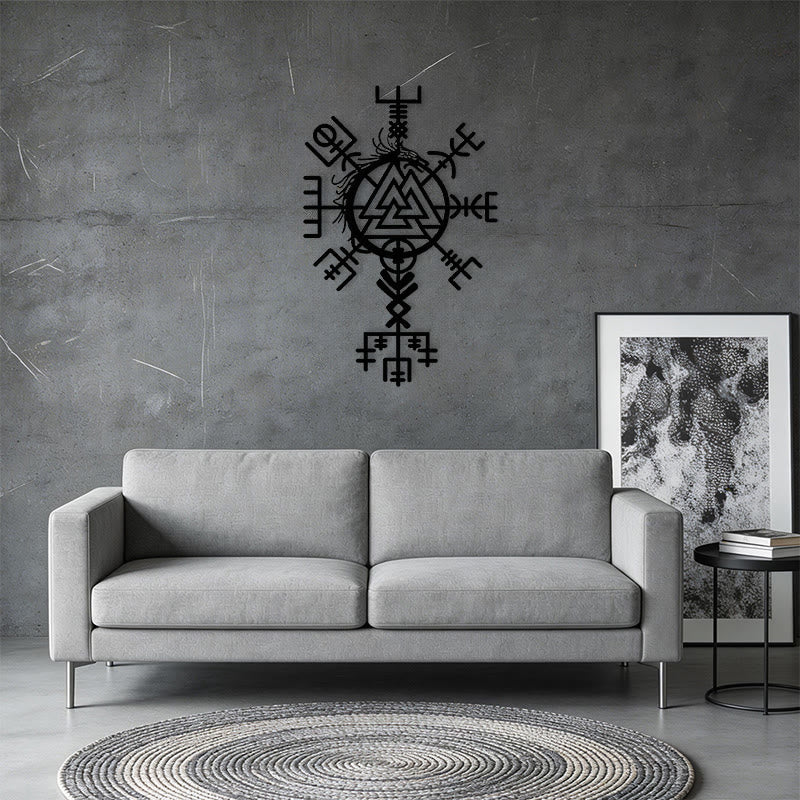 WorldNorse Viking Vegvisir Valknut Jormungandr Metall-Wanddekoration - image 18