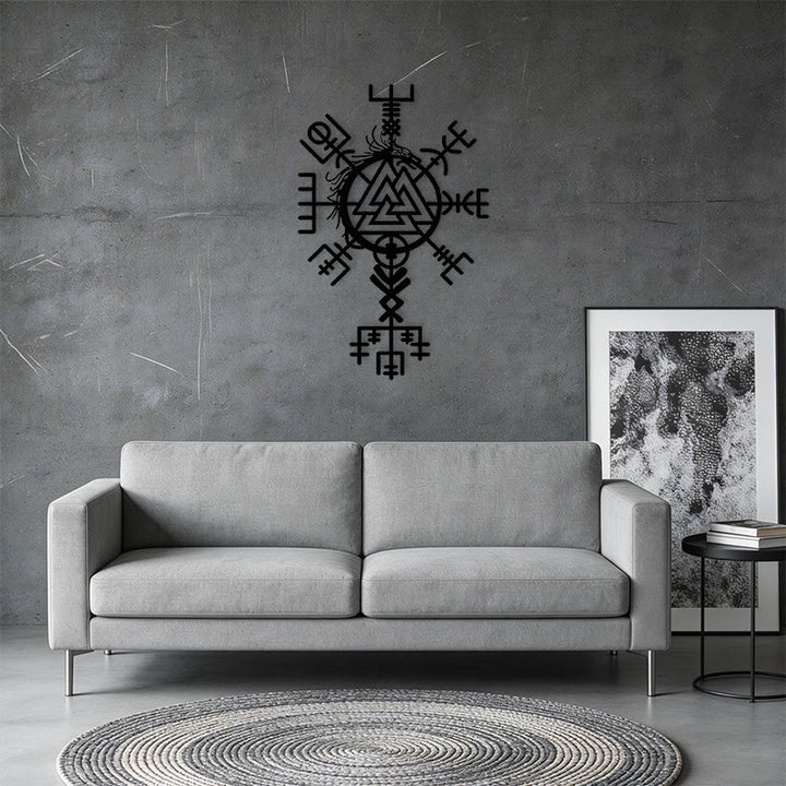 WorldNorse Viking Vegvisir Valknut Jormungandr Metall-Wanddekoration - image 18