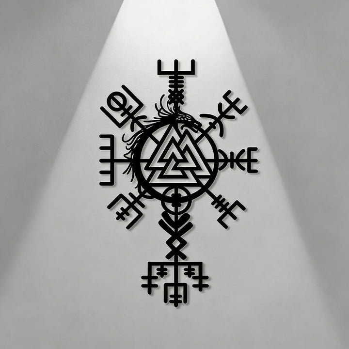 WorldNorse Viking Vegvisir Valknut Jormungandr Metall-Wanddekoration - image 13