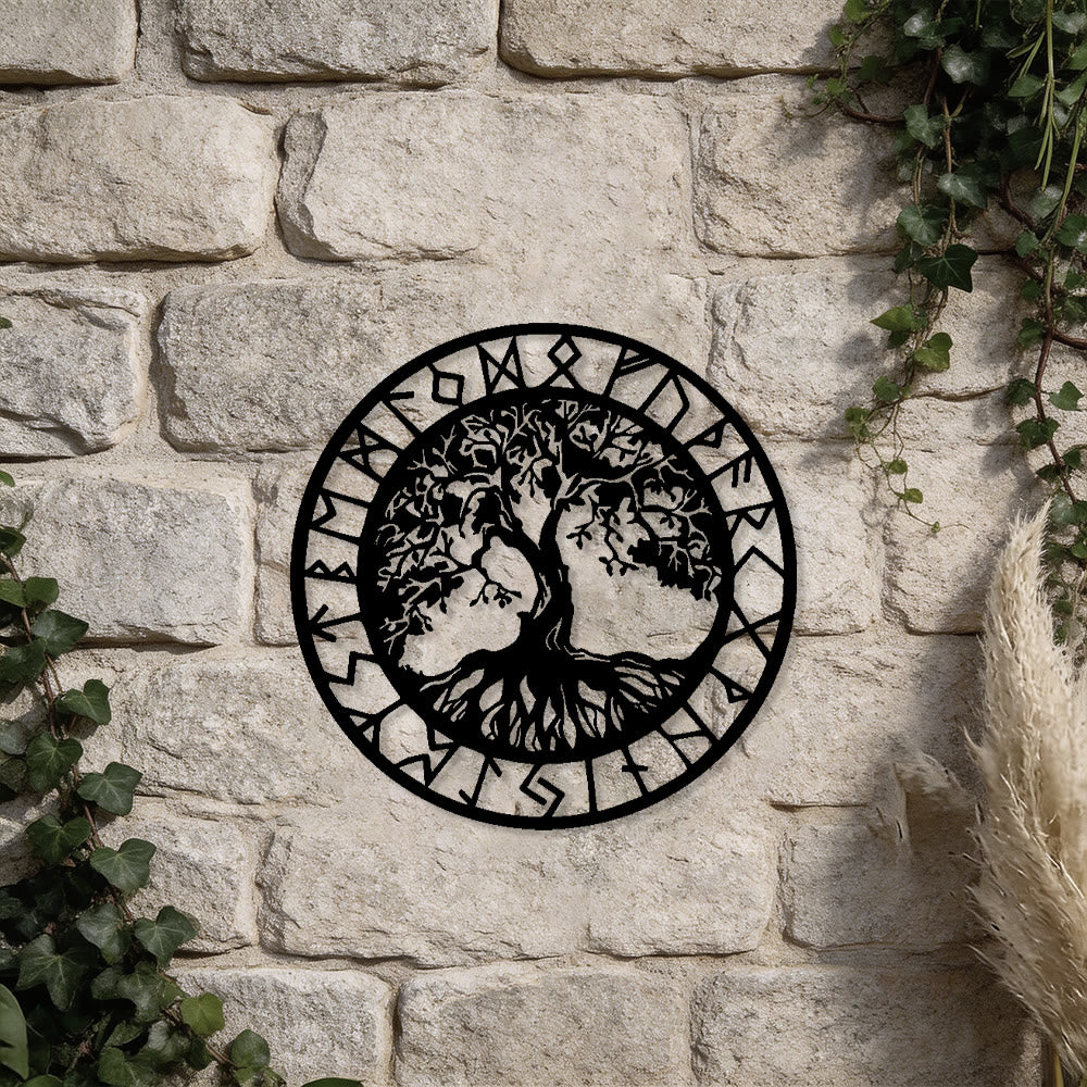 WorldNorse Baum des Lebens Rune Metall Wanddekoration - image 4