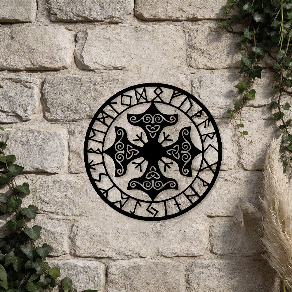 WorldNorse Triquetra Knoten Kreuz Rune Metall Wanddeko - image 4