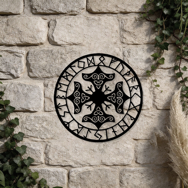 WorldNorse Triquetra Knoten Kreuz Rune Metall Wanddeko - image 4