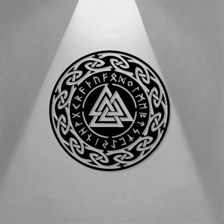 WorldNorse Valknut Keltischer Knoten Rune Metall Wanddekoration - image 0