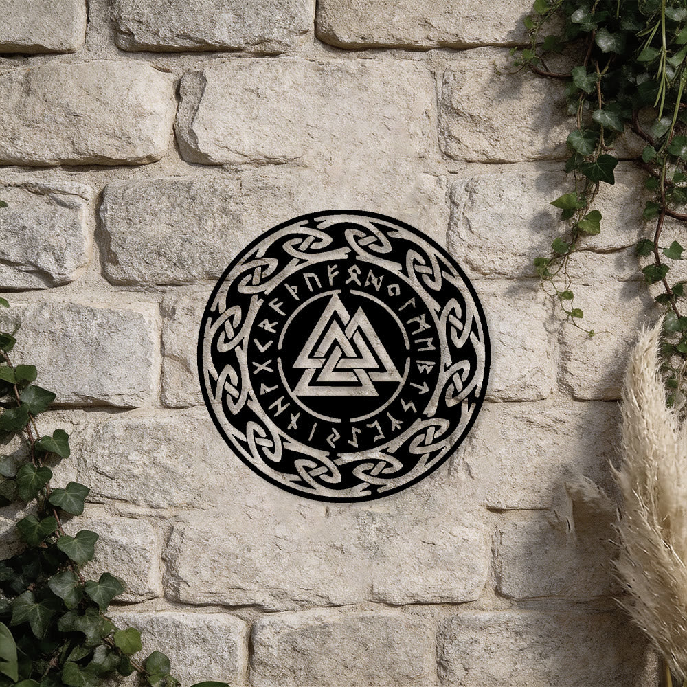 WorldNorse Valknut Keltischer Knoten Rune Metall Wanddekoration - image 4