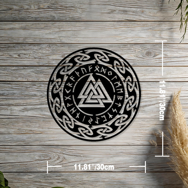 WorldNorse Valknut Keltischer Knoten Rune Metall Wanddekoration - Schwarz - 11,81''*11,81''/30*30cm - image 1