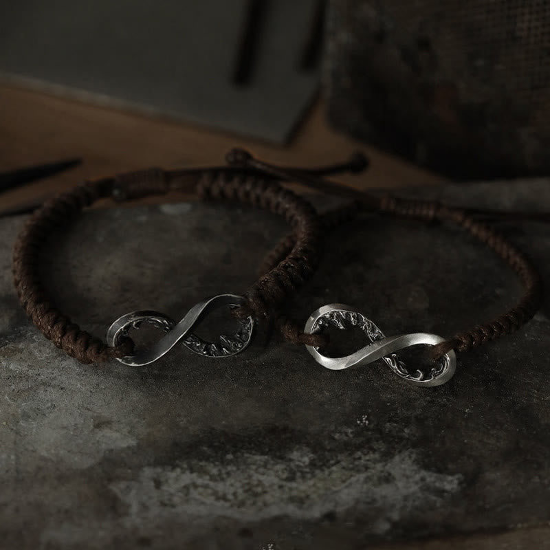 WorldNorse Handgefertigtes Armband aus 999er Silber mit Unendlichkeitsknoten - image 5