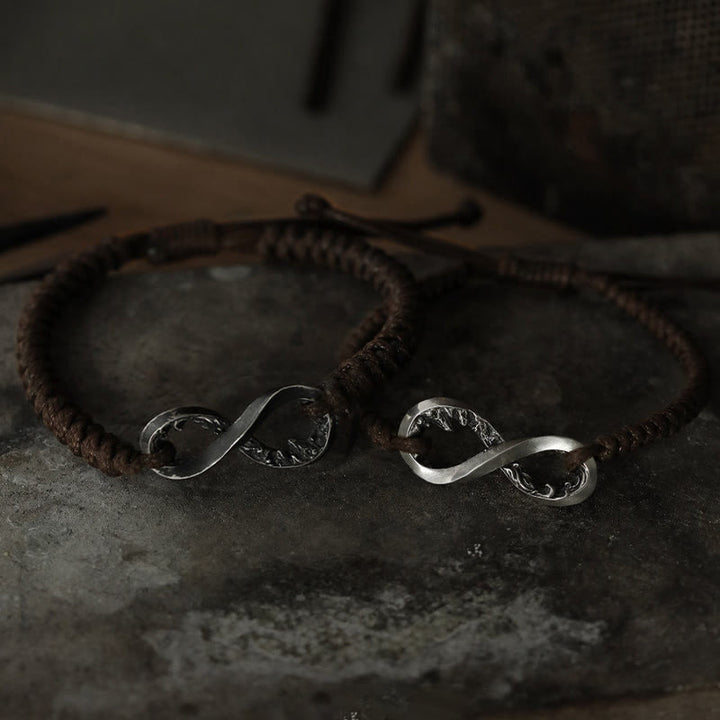 WorldNorse Handgefertigtes Armband aus 999er Silber mit Unendlichkeitsknoten - image 5