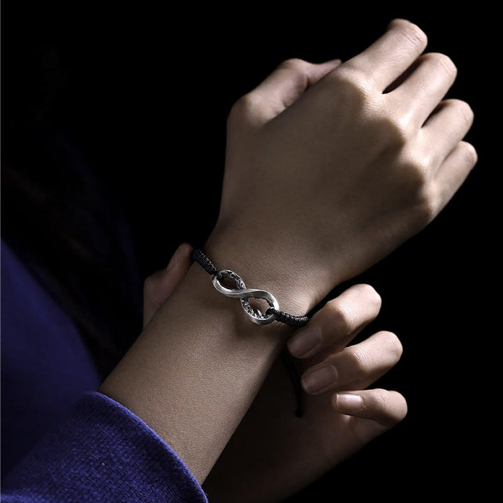WorldNorse Handgefertigtes Armband aus 999er Silber mit Unendlichkeitsknoten - image 11