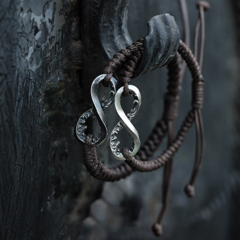 WorldNorse Handgefertigtes Armband aus 999er Silber mit Unendlichkeitsknoten - image 0