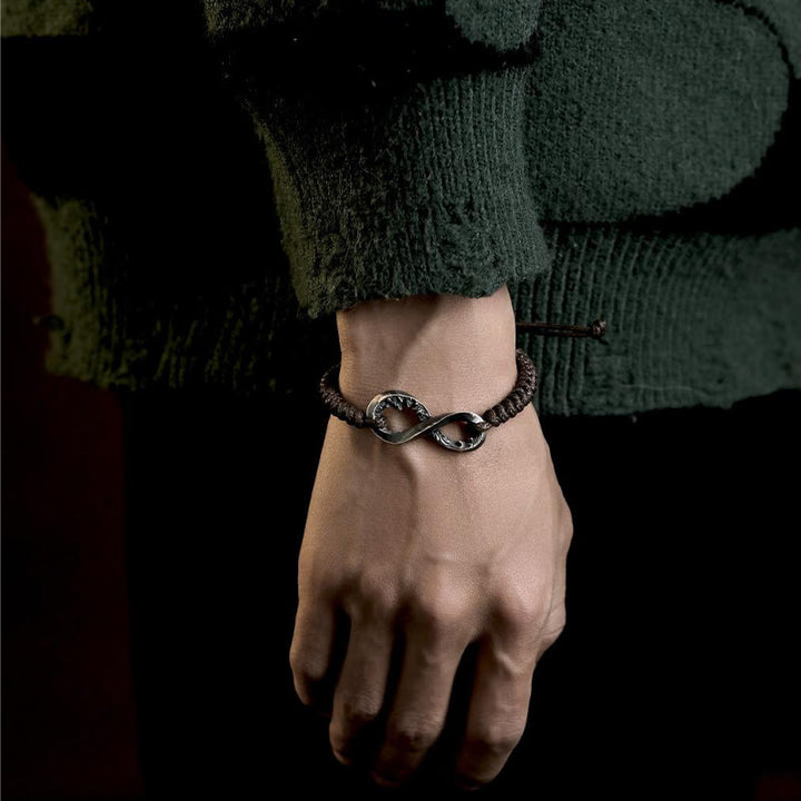 WorldNorse Handgefertigtes Armband aus 999er Silber mit Unendlichkeitsknoten - image 6