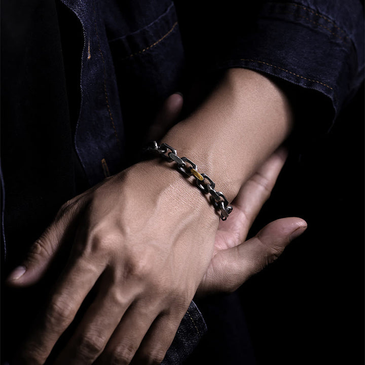 WorldNorse Handgefertigtes Armband aus 925er Silber mit Schmiedegliedern - image 6