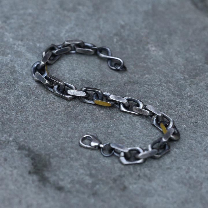 WorldNorse Handgefertigtes Armband aus 925er Silber mit Schmiedegliedern - image 4