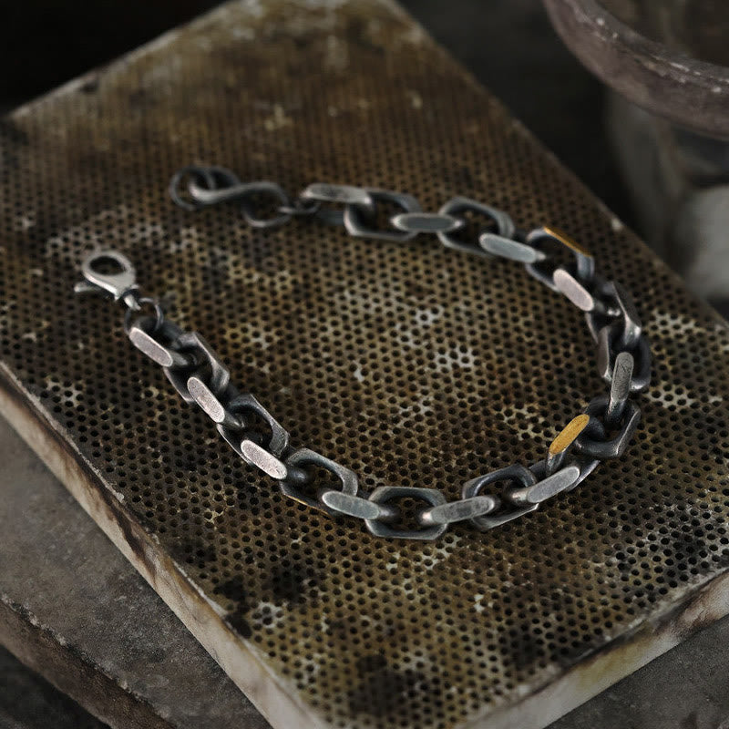 WorldNorse Handgefertigtes Armband aus 925er Silber mit Schmiedegliedern - image 2