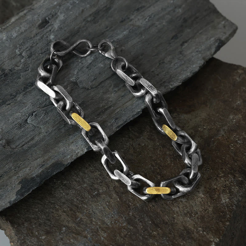 WorldNorse Handgefertigtes Armband aus 925er Silber mit Schmiedegliedern - image 3