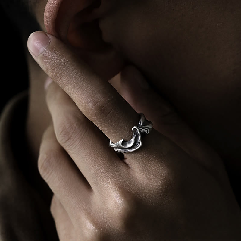 WorldNorse Handgefertigter Ring aus 999er Silber mit Blaze-Textur - image 1