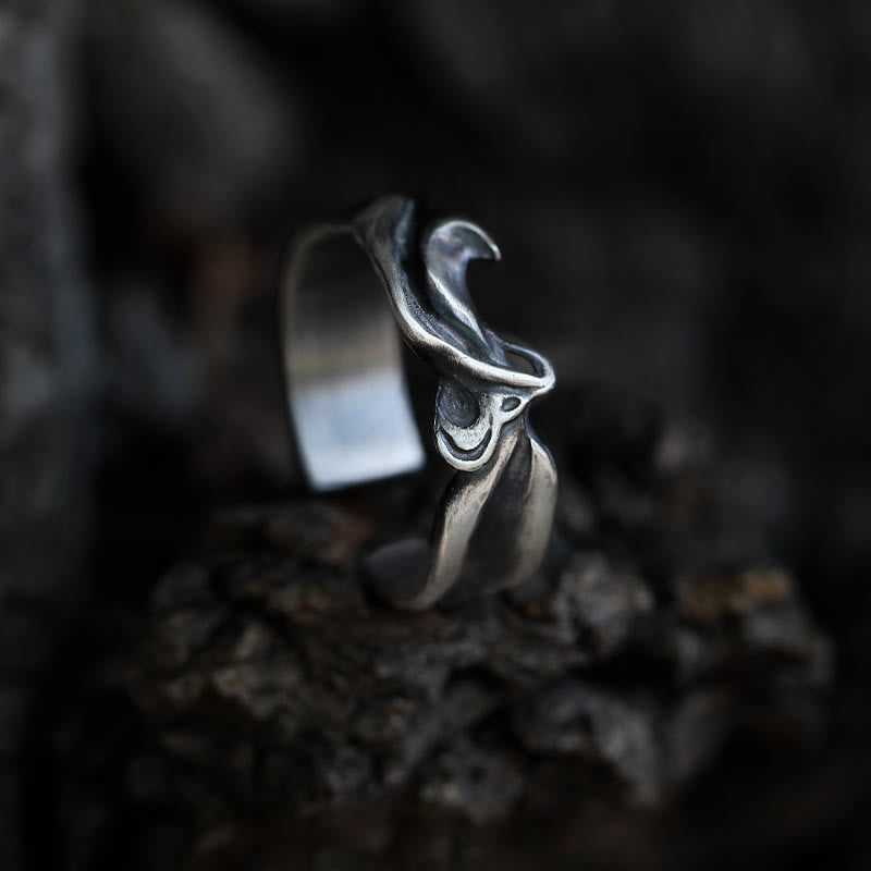WorldNorse Handgefertigter Ring aus 999er Silber mit Blaze-Textur - image 2
