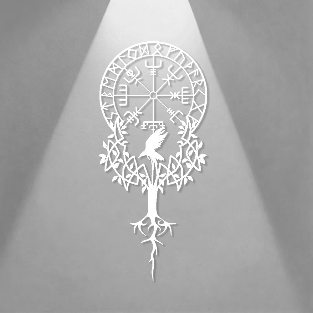 WorldNorse Viking Vegvisir Raven Yggdrasil Metall-Wanddekoration - image 15