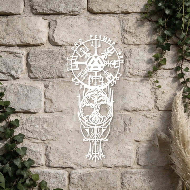 WorldNorse Vegvisir Valknut Yggdrasil Totem Metall Wanddekoration - image 18