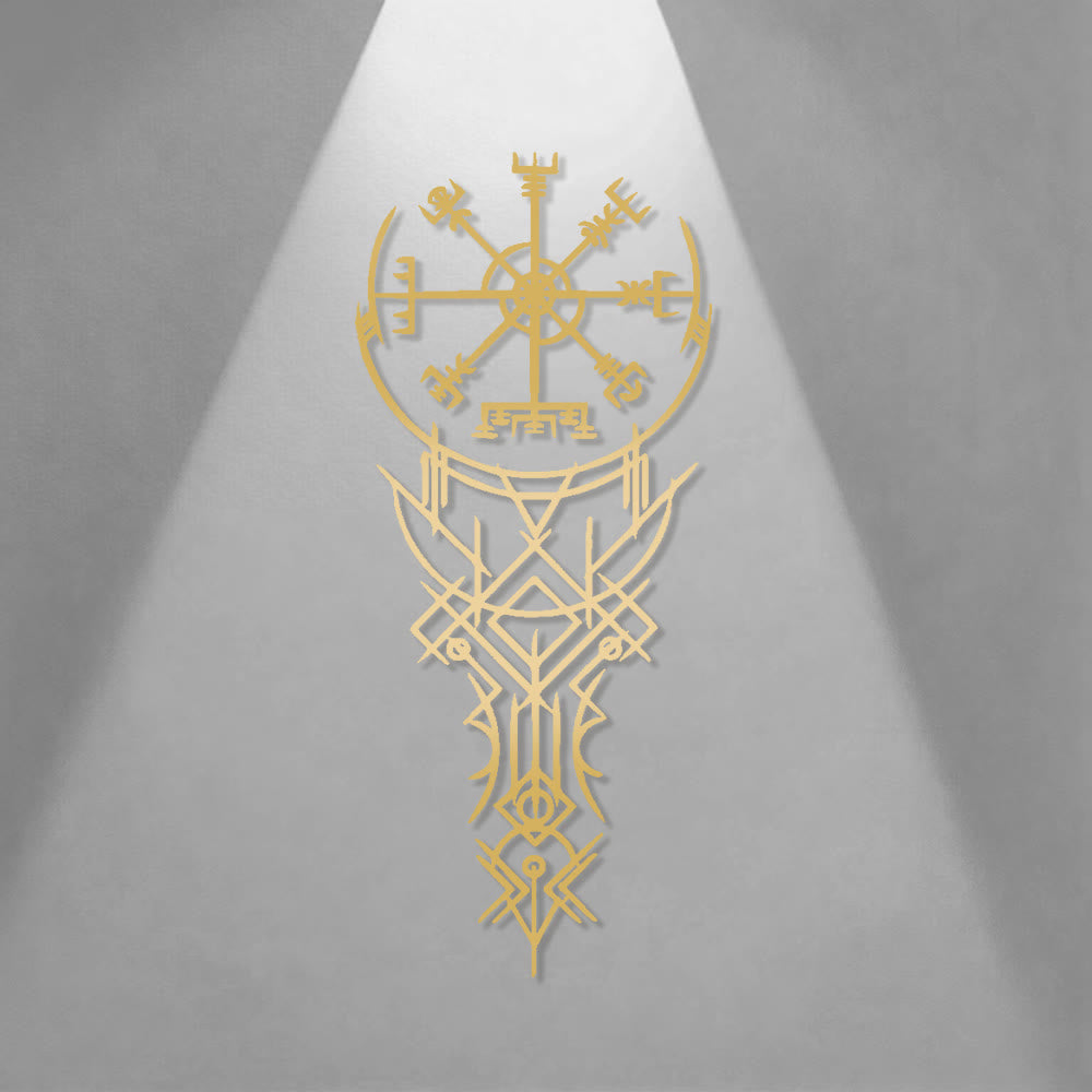 WorldNorse Viking Vegvisir Kompass-Totem Metall-Wanddekoration - image 7