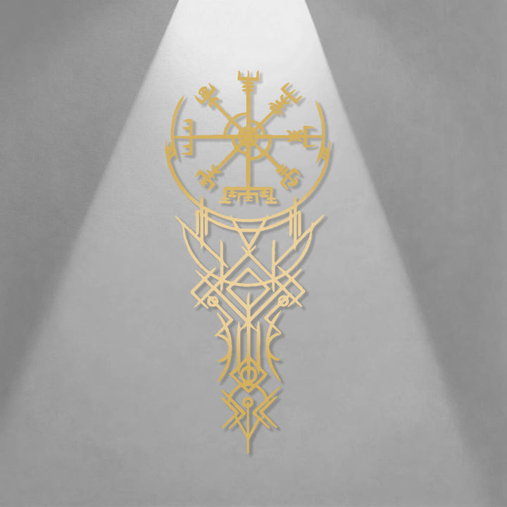 WorldNorse Viking Vegvisir Kompass-Totem Metall-Wanddekoration - image 7