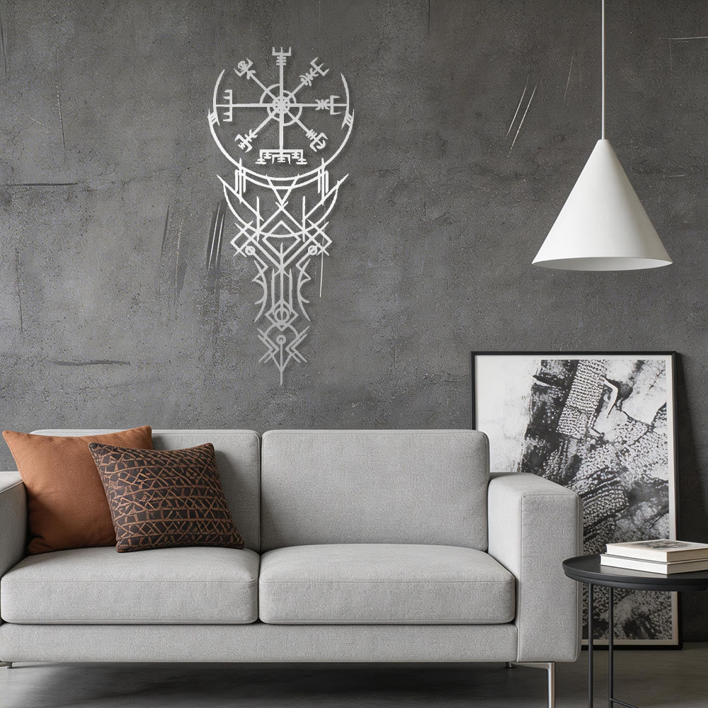 WorldNorse Viking Vegvisir Kompass-Totem Metall-Wanddekoration - image 14
