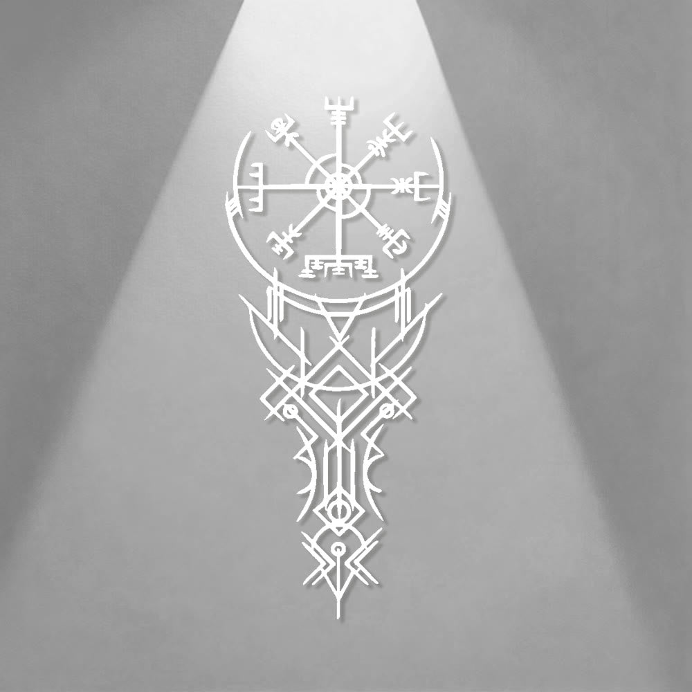 WorldNorse Viking Vegvisir Kompass-Totem Metall-Wanddekoration - image 15
