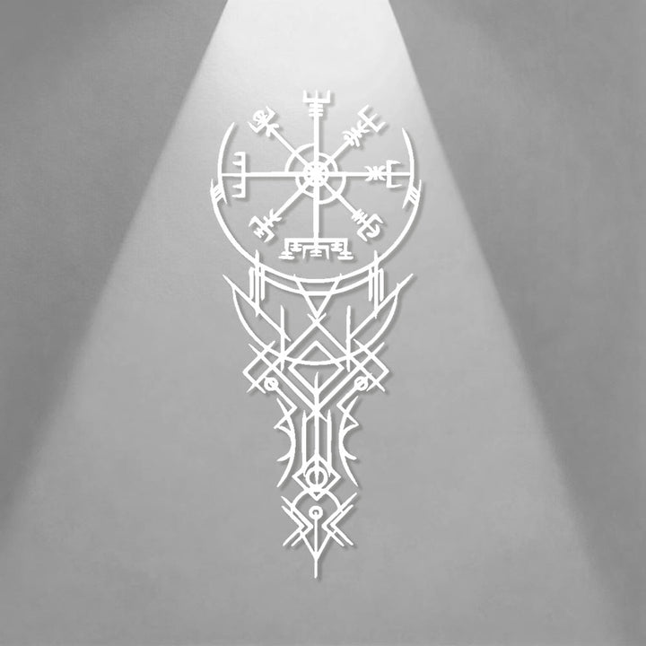 WorldNorse Viking Vegvisir Kompass-Totem Metall-Wanddekoration - image 15
