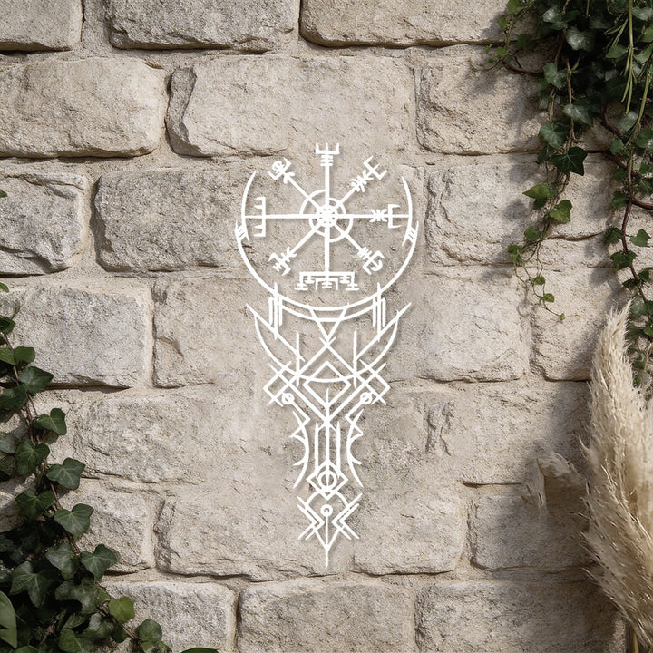 WorldNorse Viking Vegvisir Kompass-Totem Metall-Wanddekoration - image 18