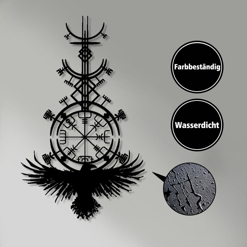WorldNorse Vegvisir Raven Metall-Wanddekoration - image 3