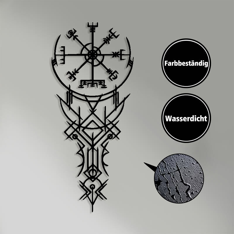 WorldNorse Viking Vegvisir Kompass-Totem Metall-Wanddekoration - image 3
