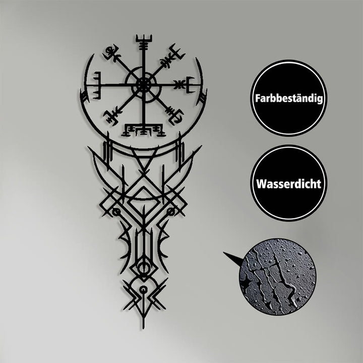 WorldNorse Viking Vegvisir Kompass-Totem Metall-Wanddekoration - image 3