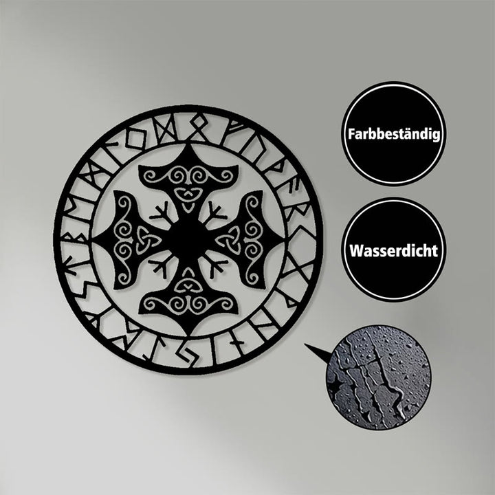 WorldNorse Triquetra Knoten Kreuz Rune Metall Wanddeko - image 3